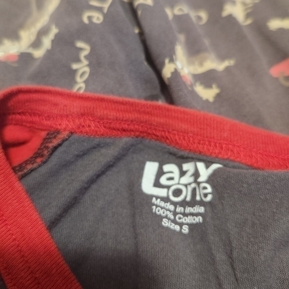 Lazy One Don't Wake The Bear 2pc Women's Small Pjs sleep‎ pants Chocolate Moose - Picture 3 of 7